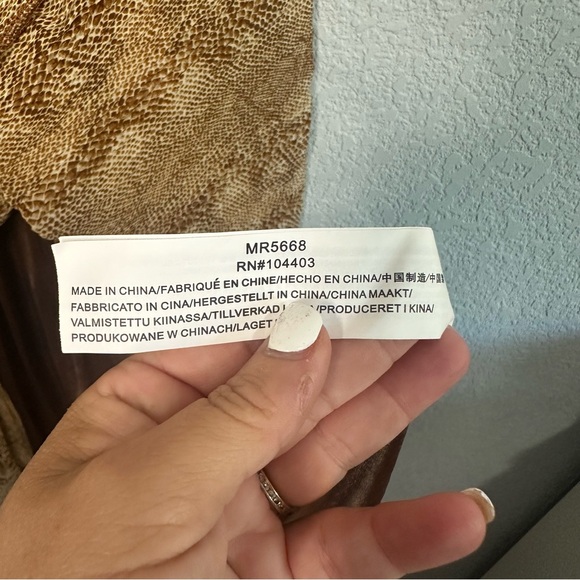 Moon River LARGE Long Brown/Tan Button up Long Lined Dress - Picture 14 of 15